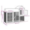 Brown Chicken Coop 193 x 65 x 117 cm Solid Pine Wood