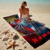 Custom Name Spider Theme Stylish Digital Printing Beach Towel Quick‑Drying Absorbent Blanket for Beach Pool Gym Travel