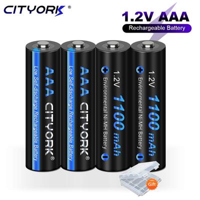 CITYORK AAA 1100 мАч NiMH 1,2 В аккумуляторная батарея 1,2 В AAA 3A aaa подходит для игрушек, мышей, электронных весов