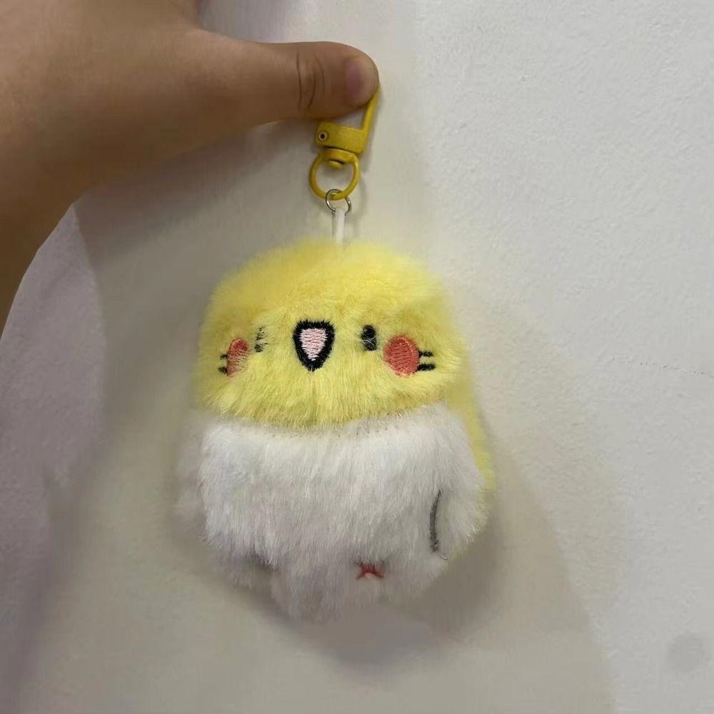 Super Cute Parrot Bird Pendant Bag Charm Bird Plush Doll Adorable Bird Keychain Jewelry Gift