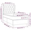 VidaXL Divan Bed with Mattress Cream 80x200 Cm Fabric - Model 3128722