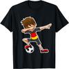 Футболка с принтом 'Dabbing Soccer Boy' Германия, Подарочная футболка для немецких детей