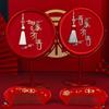 Chinese Style Red Dowry Mirror Pair for Bride's Wedding Joy