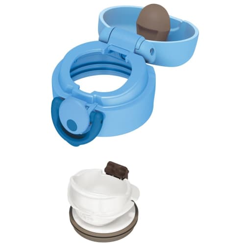 Thermos Vacuum Insulated Portable Mug with One-Touch Opening, 500ml, Light Blue, JNR-500 LB