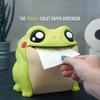 Диспенсер для туалетной бумаги Лягушка Веселый интерактивный откидной живот 3D-печать Контейнер для рулонной бумаги Коробка для салфеток Лягушка Украшение для ванной
