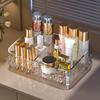 Transparent Storage Box with Compartments Large Capacity Stable Base Perfume Lipstick Desktop Divided Storage Organizer