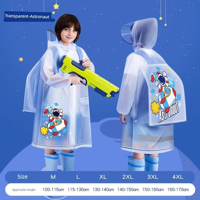 Children's Raincoat for Boys and Girls, Special for Primary School Students, 2025 New Model, Rainproof with Backpack Space, Boys' Rain Poncho