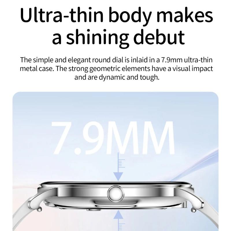 Новые умные часы 2025 года для женщин в подарок 1,43-дюймовый полностью сенсорный экран спортивные фитнес-часы Bluetooth-звонки цифровые умные часы женские