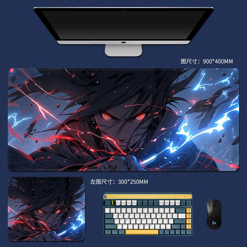 New Boys Anime Leather Mouse Pad Oversized Naruto Nonslip Mouse Pad Table Mat Office Keyboard Pad Gaming Esports Keyboard Pad