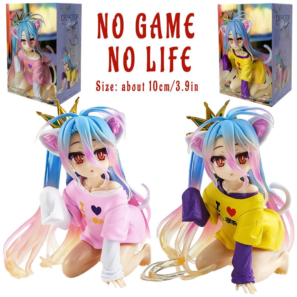 Новая аниме фигурка No Game No Life, настольная, милая, с ушками кошки, Широ, фигурка действия, украшения для комнаты, ПВХ, модель для коллекции взрослых, куклы, игрушки