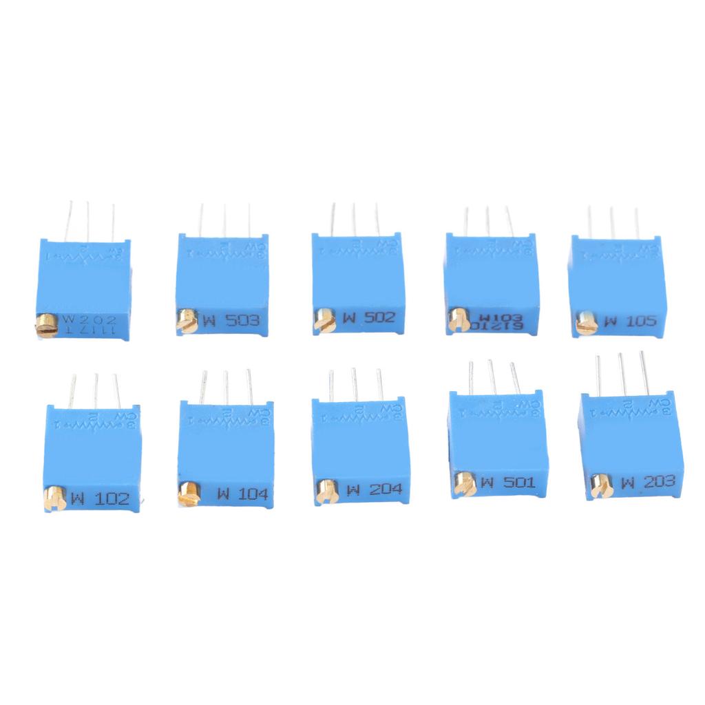 50 шт. 3296 Вт потенциометр регулируемый 500 1K 2K 5K 10K 20K 50K 100K 200K 1M Ом переменный резистор