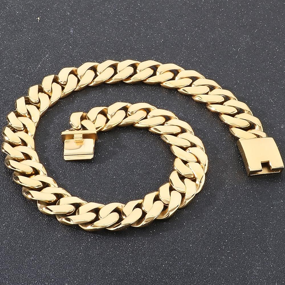 Мужское ожерелье из кубинской цепи длиной 60 см и шириной 24 мм из матовой цельной нержавеющей стали с панцирным плетением для мужчин, ювелирные изделия на шею