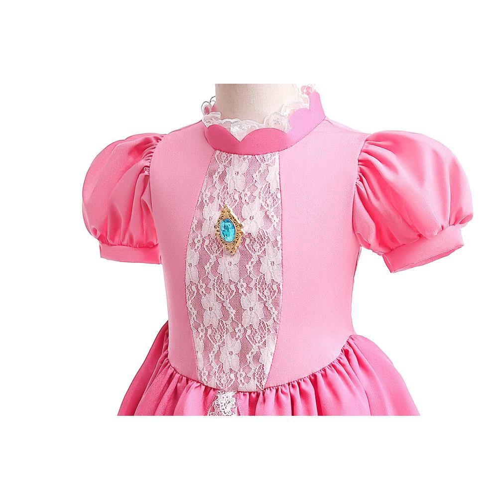 Halloween Cosplay Luegi Brother Costume Same Style Peache Princess Dress Girls Stage Performance Clothes Kids Birthday Carnival Party Outfits