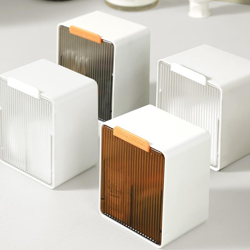 Cotton swab storage box, bathroom wall hanging, no punching, flip cover, cotton pad remover, cotton box, headrope storage box.