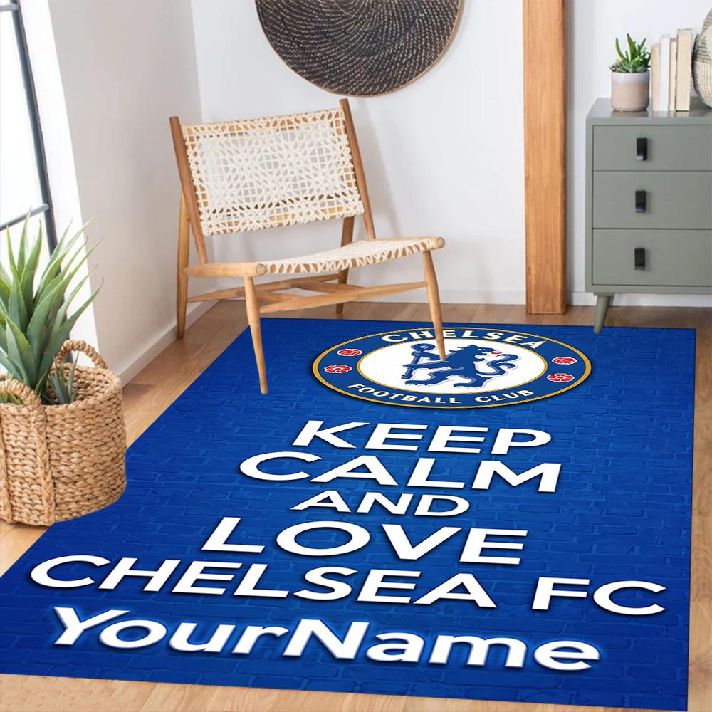 Chelsea Customized Name Area Rug Suitable for Playrooms Game Room Dormitory Dining Room Antislip Carpet Decorate Offices Perfect Gift for Women/Men