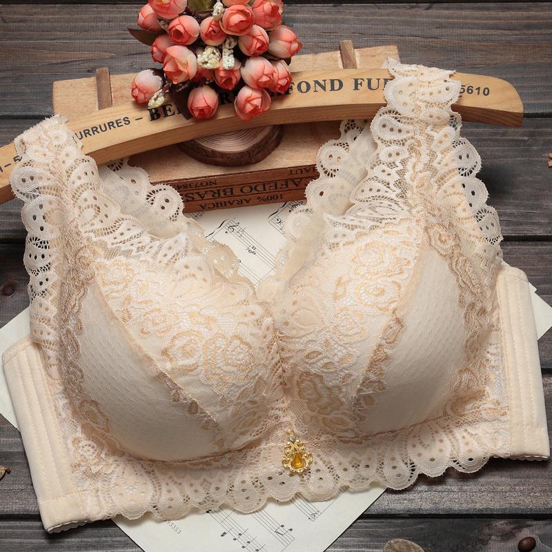 Sexy Lace Push Up Bra for Women Floral Embroidered Bralette Female cBrassiere Girls Underclothes