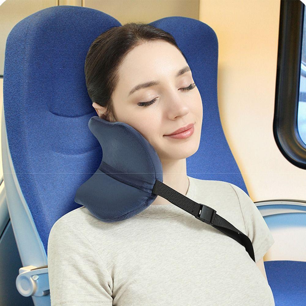 Adjustable Travel Neck Pillow Portable Car Nap Pillow Skin-friendly U-Shaped Pillow Travel Use