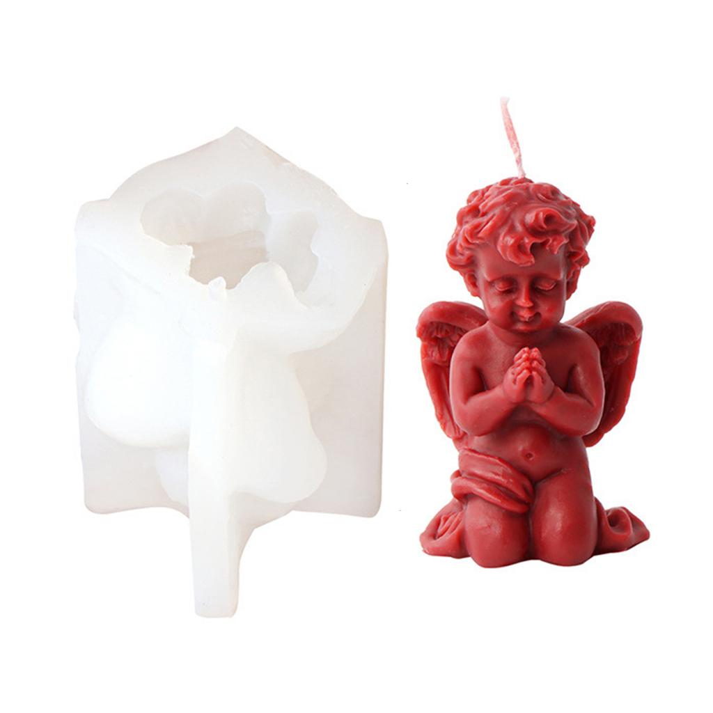 Силиконовая форма для свечей ангела, ручная работа, форма для ароматических свечей с крыльями ангела, сделай сам, форма для шоколадного мыла, изготовления свечей, смола
