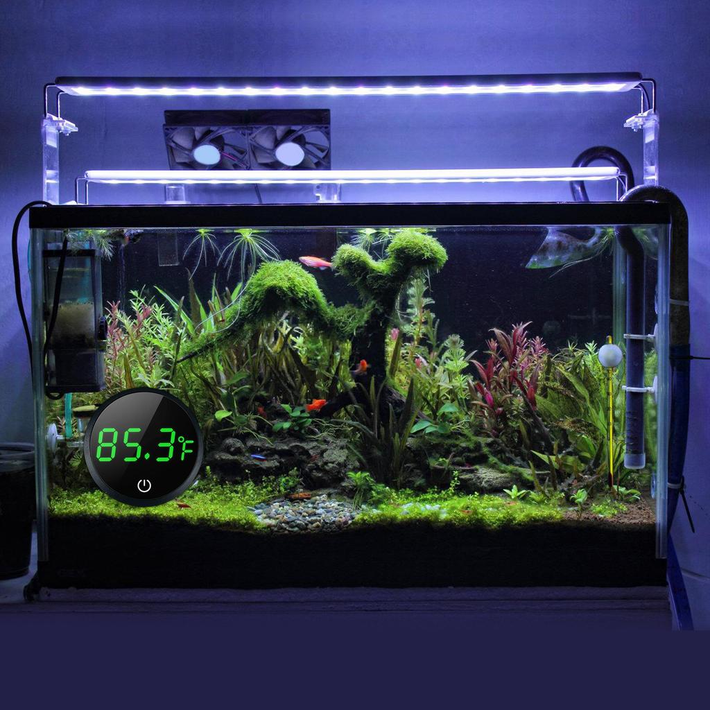 Электрический термометр Fishtanks с точным/градусным дисплеем для аквариумов, датчик контроля температуры для мест обитания рыб