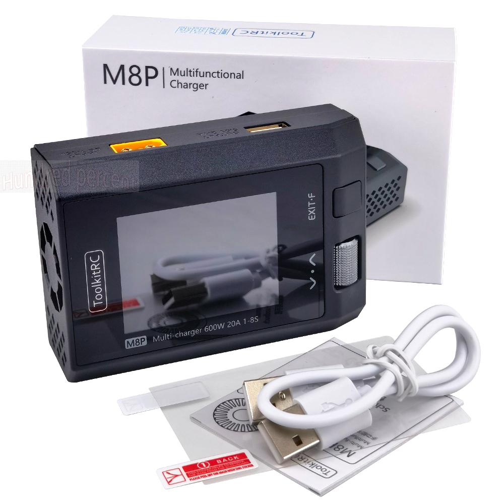 ToolkitRC M8P Charger with an Increase In Accuracy Power of 600W 20A 5V 1-8S Multifunctional Signal Testing M8S Upgraded