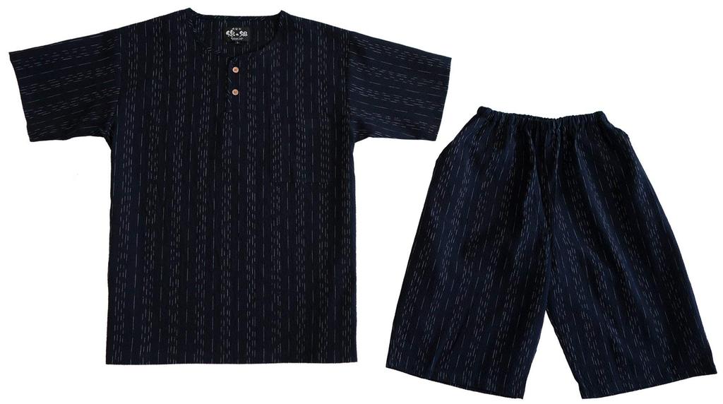 Watanosato Сделано в Японии Куруме Чидзими Тканый Домашний Костюм Меловой (Ватано Сато) Джинбей/Самуэ (ЛЛ, Ткань)