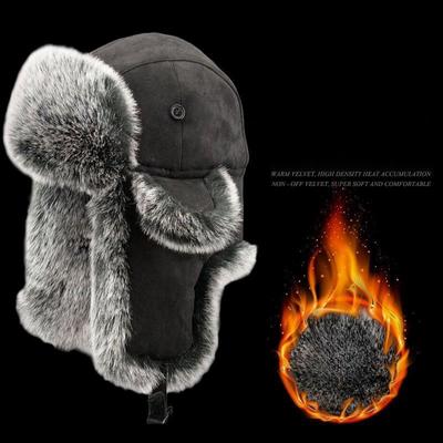 Шапка Lei Feng, мужская зимняя, искусственный мех лисы, северо-восточная, толстая, для защиты ушей и защиты от холода, теплая, ветрозащитная, для езды на велосипеде, катания на лыжах