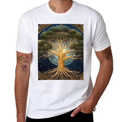Космический Иггдрасиль Футболка футболки для мужчины хлопок смешная футболка