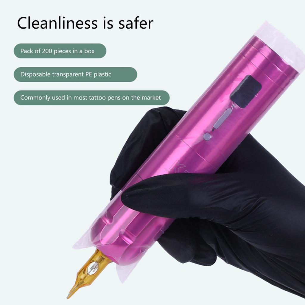 200 шт одноразовых картриджей PMU TattooPen чехлы для сумок-рукавов защищают вашу машину от загрязнения одноразовые расходные материалы