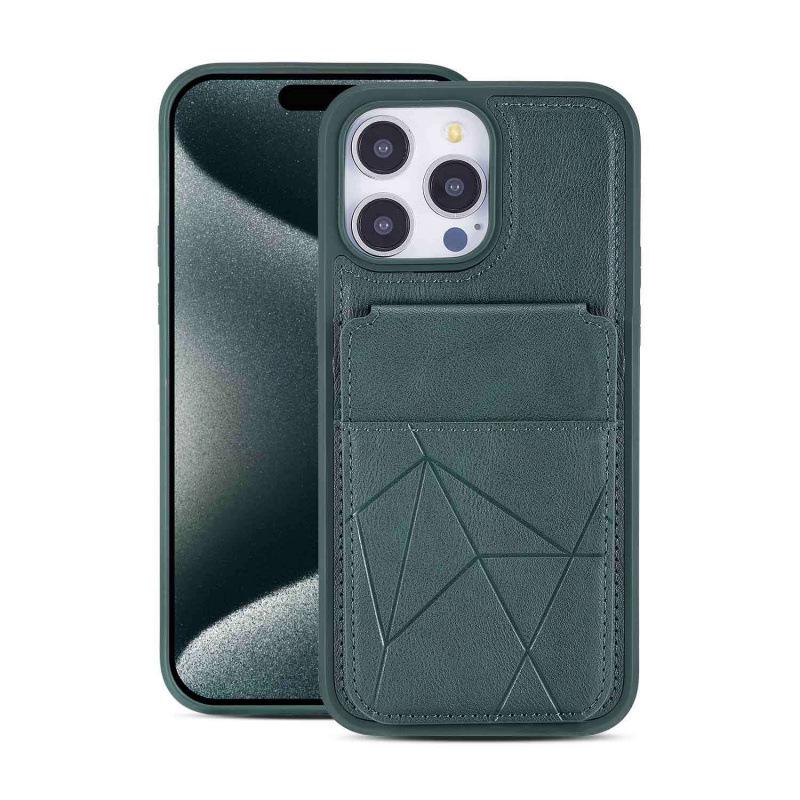 Кожаный чехол-подставка с магнитом и слотом для карт для iPhone 17
