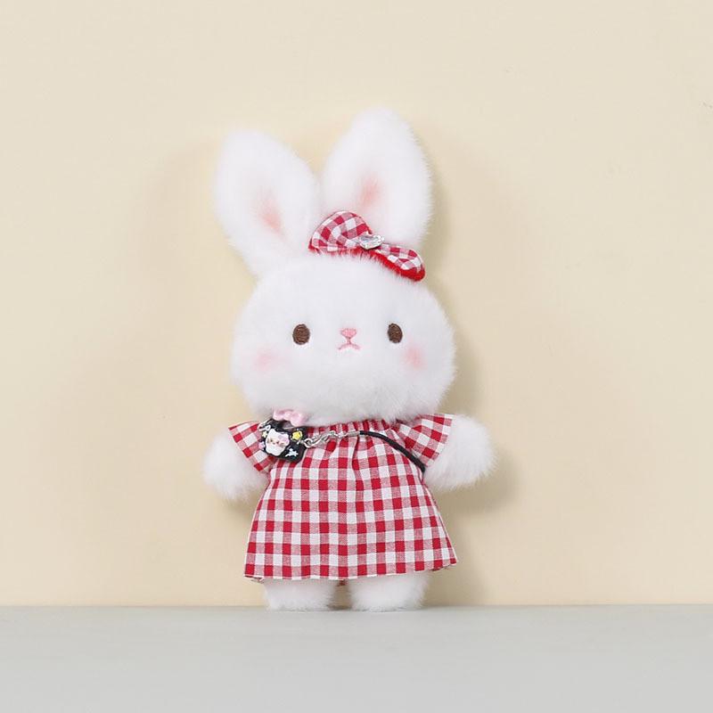 Cartoon Bunny Keychain Plush Doll With Pp Cotton Filling For Bag Accessories