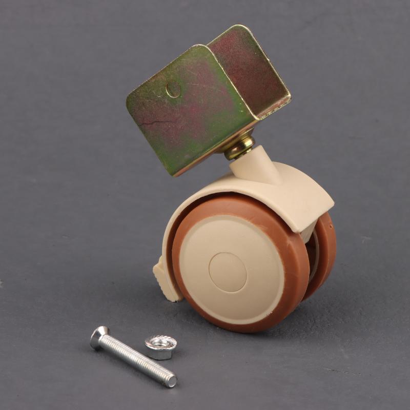 4 шт. Мебельные поворотные колеса для детской кроватки, колеса для шкафа с тормозом, нейлоновая мебельная опорная ножка для стульев, детской кроватки, тележки