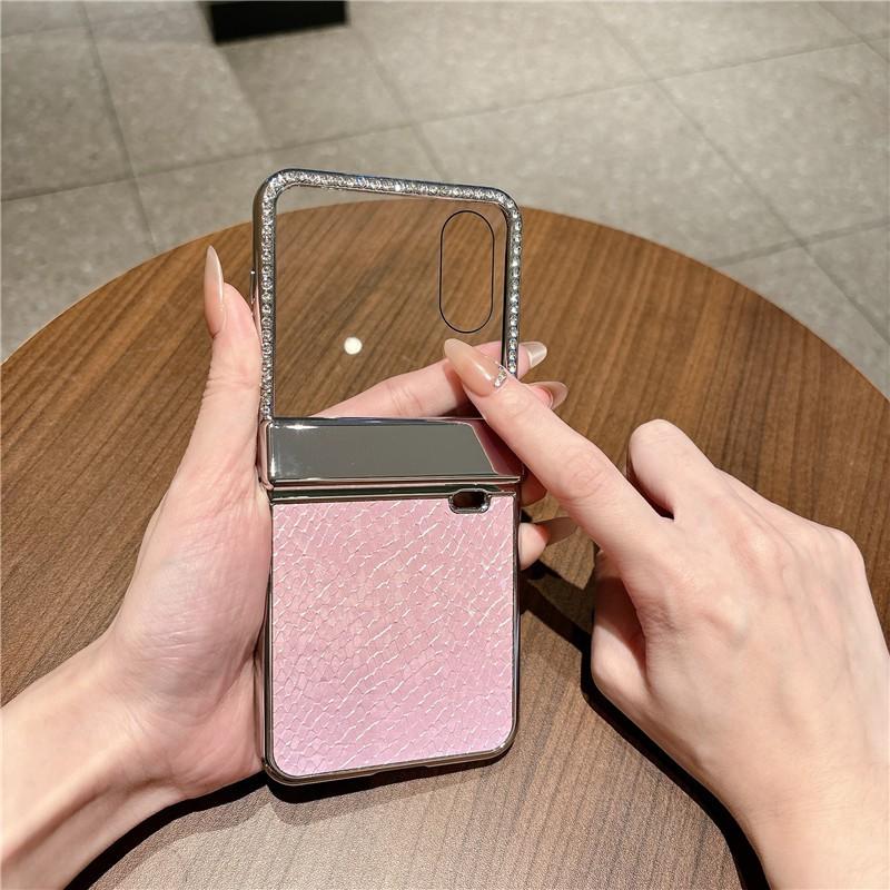 Luxury Electroplated PU Leather Full Coverage Case Honor Magic V Flip 2 Foldable Phone Shockproof Anti-Scratch