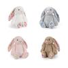 Kawaii Bonnie Rabbit Floral Ears Plush Toys Kawaii Rabbit Stuffed Dolls Anime Pillow Toy Sofa Cushion Birthday Gift For Kids