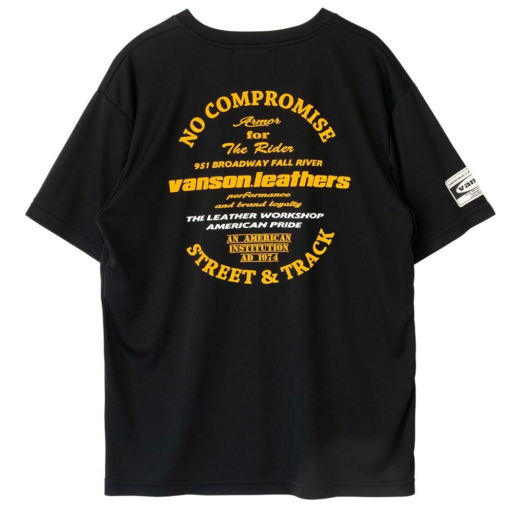 Vanson VSE25801S Men's Moisture-Wicking, Quick-Drying Mesh T-Shirt (XL, Black/Yellow)