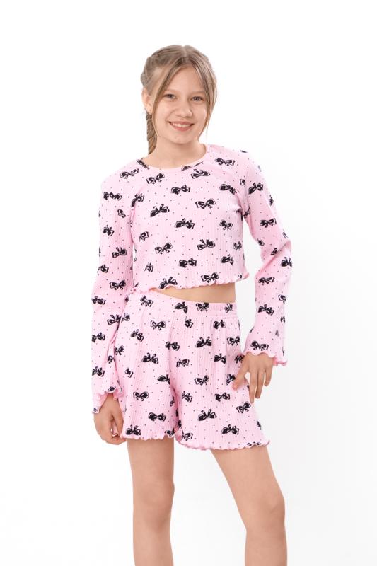 Girls Loungewear Set with Crop Top and Shorts, Summer 6497-097 HC