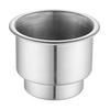 4-Pack Stainless Steel Recessed Cup Holders with Drain Holes, Marine Boat Drink Holders