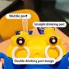 Children Crab Water Bottle with Strap Straw Cartoon Drinking Cup Jug for Boys Girls 600ml Capacity Water Bottle for Outdoor Activities & School Use