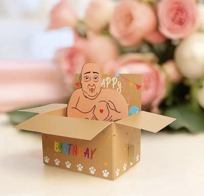 Забавная 3D pop-up открытка на день рождения с надписью "С днем рождения", ручная работа из бумаги, приглашение, поздравительная открытка для украшения вечеринки по случаю дня рождения