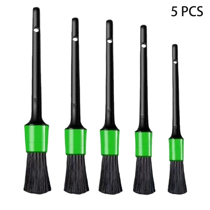 5Pcs Car Detail Brush Car Brush Soft Bristle Wheel Interior Cleaning Brush Car Fine Washing Beauty Tools