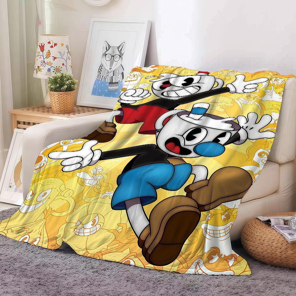 Забавная Игра C-Cuphead Одеяло Теплое И Мягкое Подходит Для Спальни Гостиной Дивана Кровати Офиса Путешествий Кемпинга