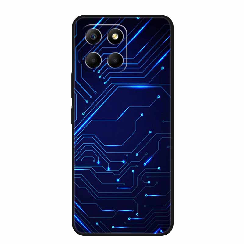 Чехол для Honor X6a Животные ТПУ Силикон Мягкая Задняя Крышка Телефона для Huawei Honor X6a HonorX6A 2023 Защитный Волк Черный Крутой Чехол