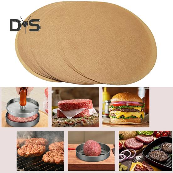 200 шт. термостойкая бумага для пирожков с гамбургерами, сепаратор для мяса, экологически чистая подкладка для блинов с мясом для барбекю, бумажная подкладка
