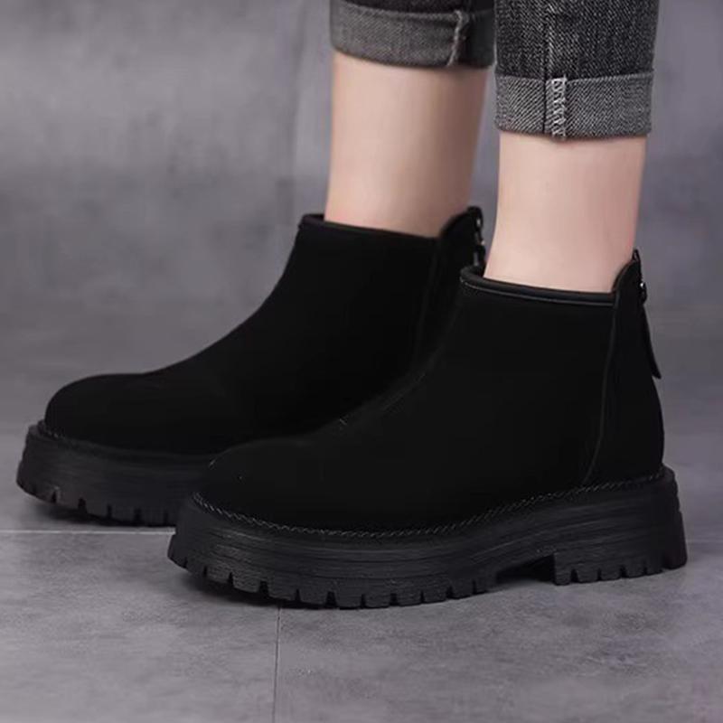 Замшевые женские ботильоны на платформе, высокие каблуки, модная обувь для женщин, тренд 2025 года, зимние новые прогулочные удобные спортивные повседневные зимние ботинки Femme