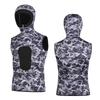 3mm Neoprene Wetsuit Vest Hooded Camo Dive Suit Scuba Snorkeling Surfing Swimming Thermal Protection Unisex Adult