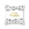 Санта-Клаус Рождественский орнамент с принтом Чехлы для подушек для дома Гостиная Украшение дивана Квадратная подушка из полиэстера Наволочка