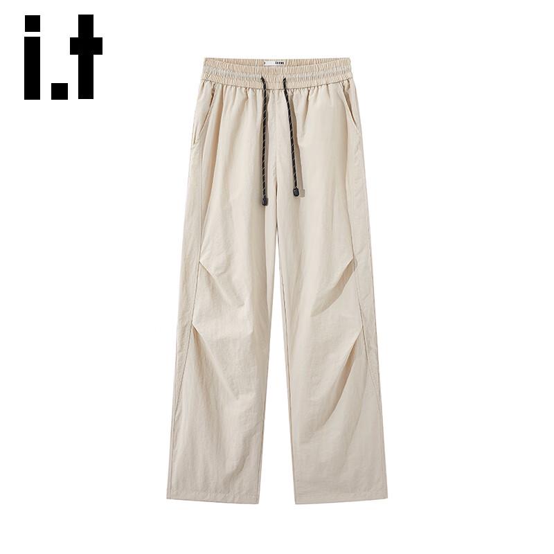 izzue it Men's Ice Silk Straight-Leg Casual Pants