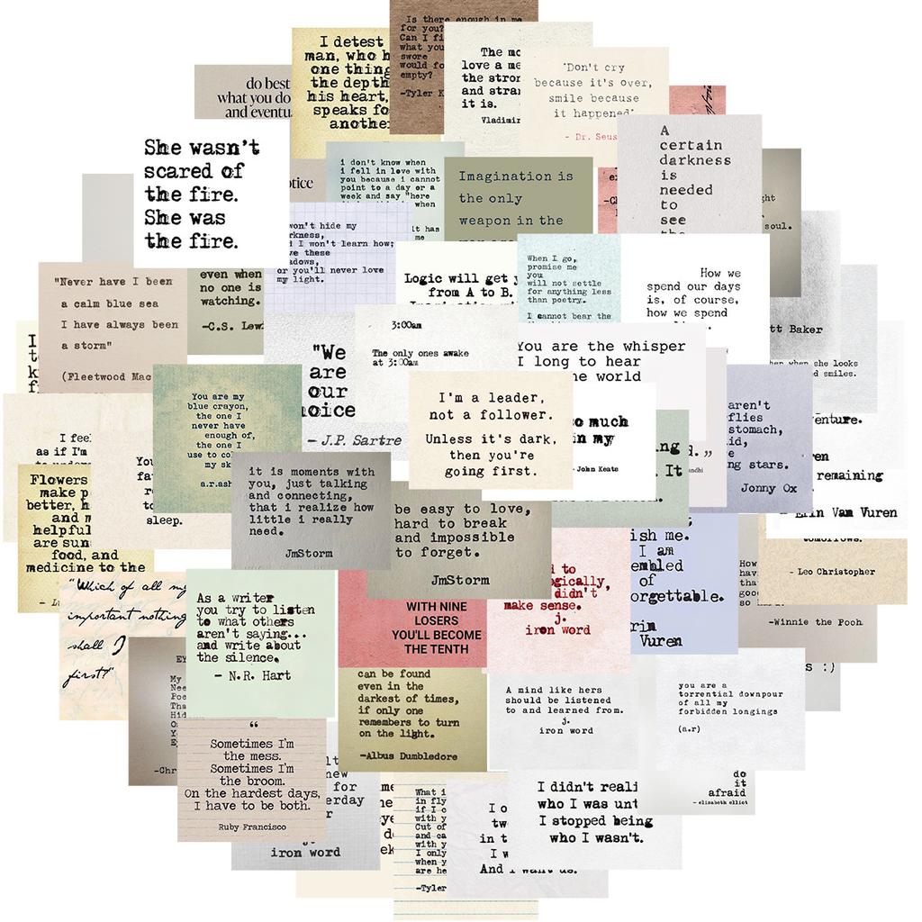 60 New Styles of Retro Celebrity Quotes Graffiti Stickers for Decorating Suitcases DIY Personalized Waterproof Stickers