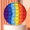 Радужная игрушка-антистресс с пупырками, круглая, квадратная, в форме сердца, игра «лопай пузыри», силиконовая, сжимаемая, сенсорная игрушка-фиджет