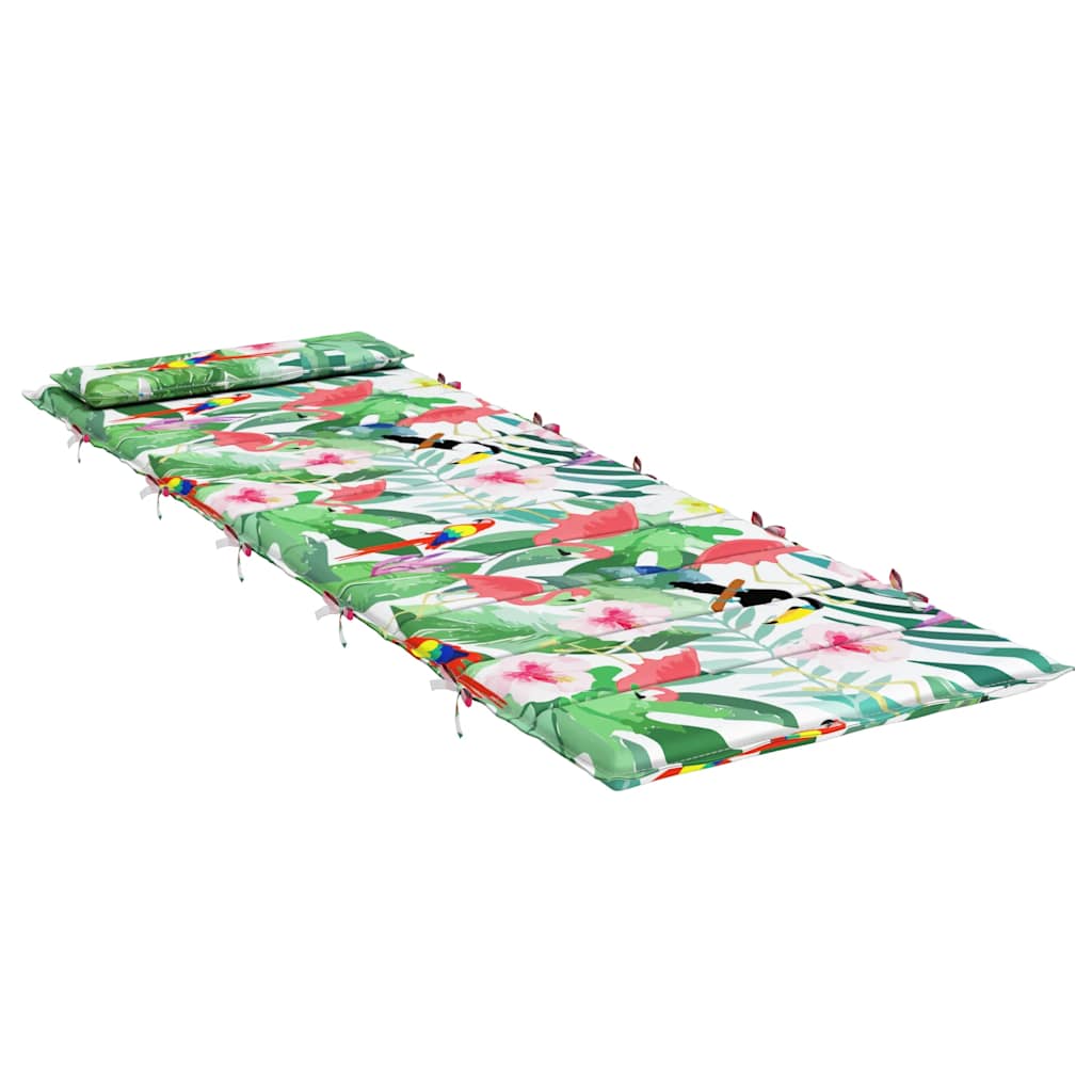 Sun Lounger Cushion Multicolored 180 x 60 x 4 cm Oxford Fabric