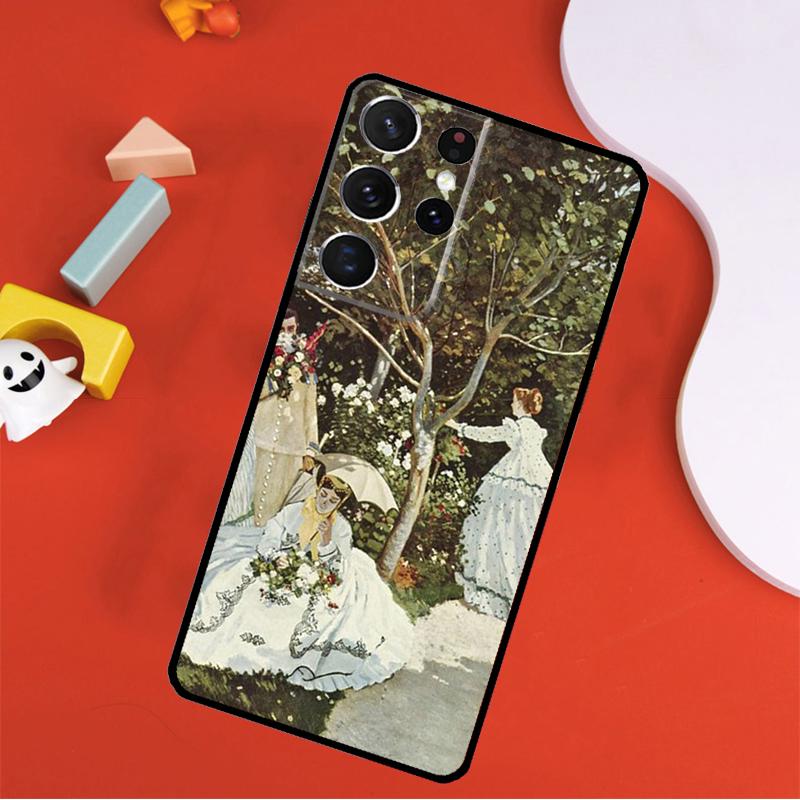 Чехол для телефона Claude Monet Garden Lotus Bridge для Samsung Galaxy S25 Ultra S24 Ultra S9 S10 S20 S21 S22 S23 Plus S24 FE